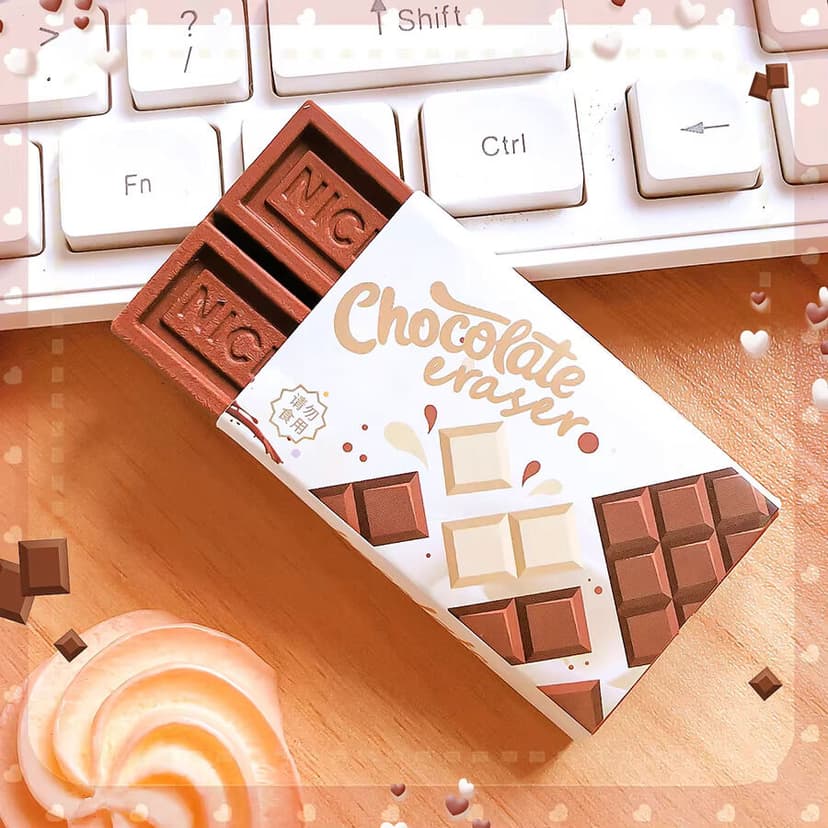 Kids' Cute Chocolate Eraser | Unique Chocolate Shaped Eraser for Kids | Fun Homework Tool | Non - Toxic Pencil Rubber
