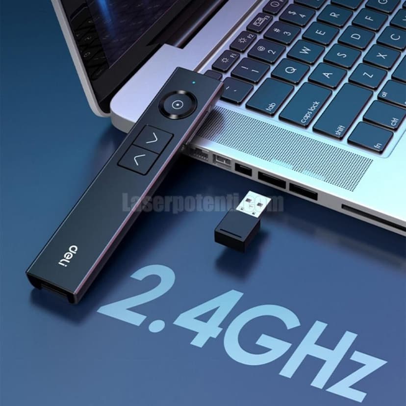 Deli 50685 Flip Pen Digital Charging USB Plug and Play Long-distance Light Spots clear PPT Recording Translation Key Points