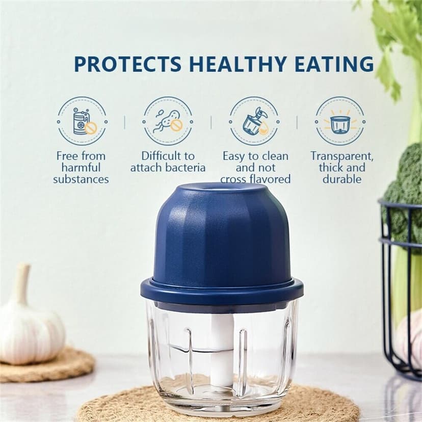 Mini Electric Food Chopper Garlic Crusher Meat Grinder Mini Garlic Press Vegetable Chopper Masher Machine USB Kitchen Gadgets