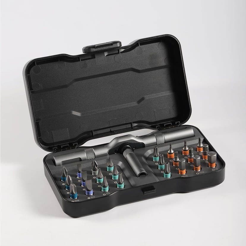 24 in 1 Multi Bit Ratchet Wrench Screwdriver Set With Magnetic Screwdriver Bits, Detachable T Ratchet Handle